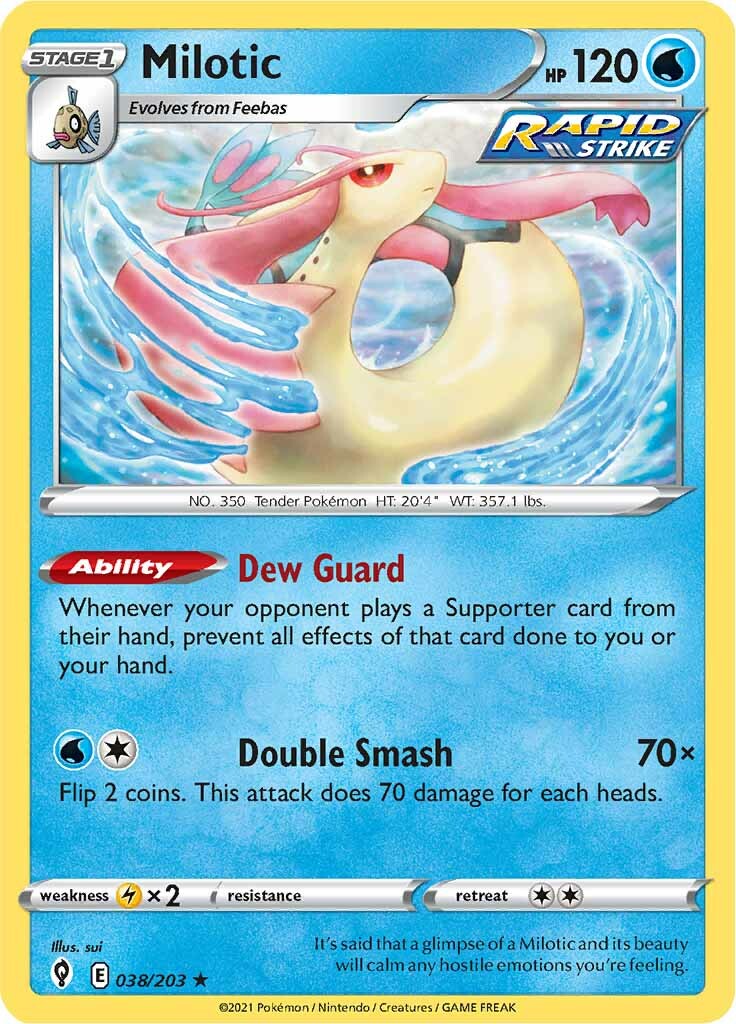 Milotic (038/203) [Sword & Shield: Evolving Skies] | Dragon's Lair Comics and Fantasy Houston TX