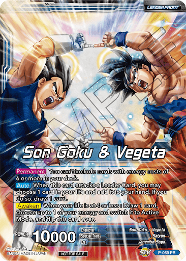 Son Goku & Vegeta // Miracle Strike Gogeta (Gold Stamped) (P-069) [Mythic Booster] | Dragon's Lair Comics and Fantasy Houston TX