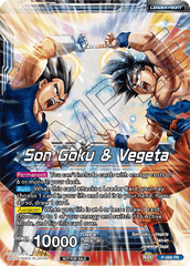 Son Goku & Vegeta // Miracle Strike Gogeta (Gold Stamped) (P-069) [Mythic Booster] | Dragon's Lair Comics and Fantasy Houston TX