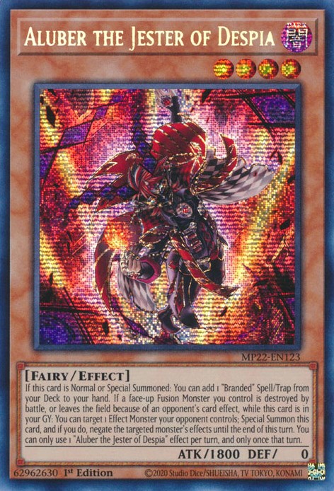 Aluber the Jester of Despia [MP22-EN123] Prismatic Secret Rare | Dragon's Lair Comics and Fantasy Houston TX