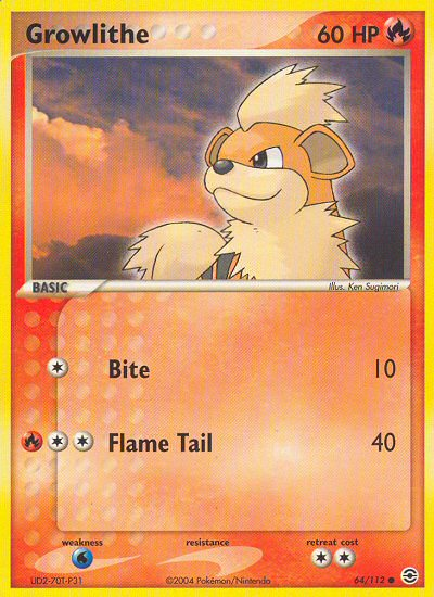 Growlithe (64/112) [EX: FireRed & LeafGreen] | Dragon's Lair Comics and Fantasy Houston TX