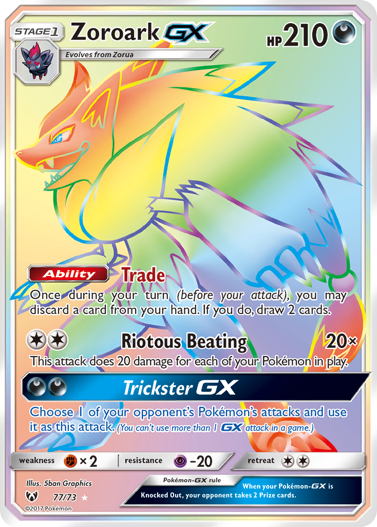 Zoroark GX (77/73) [Sun & Moon: Shining Legends] | Dragon's Lair Comics and Fantasy Houston TX