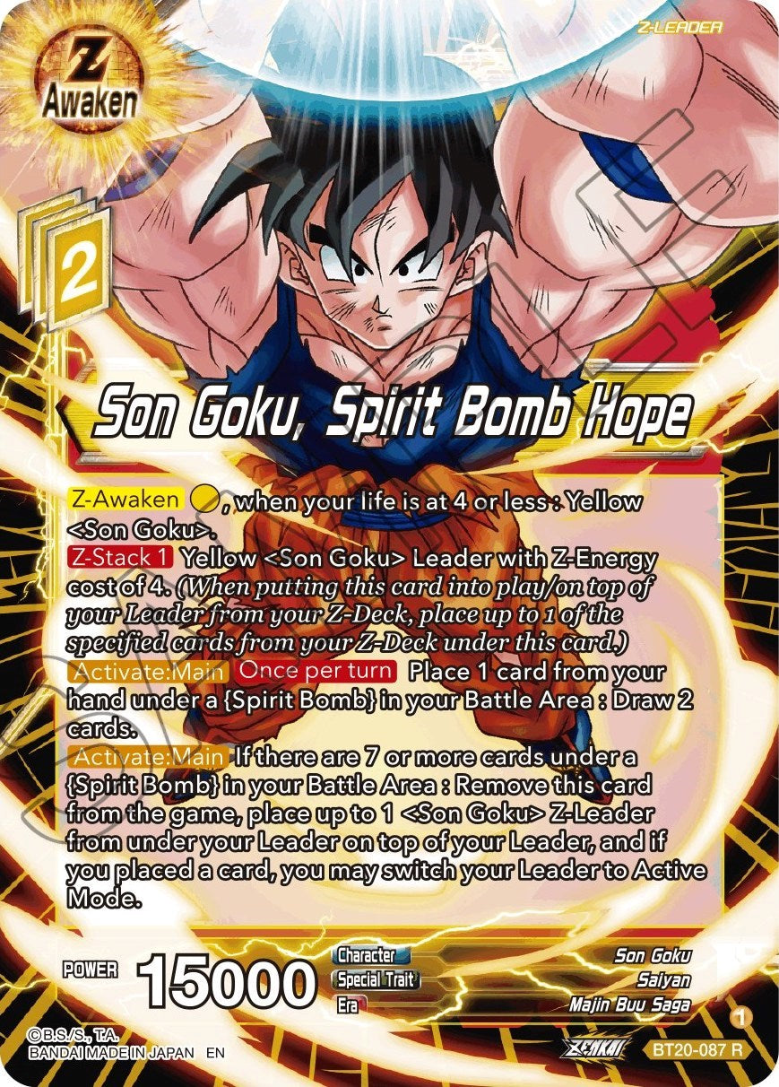 Son Goku, Spirit Bomb Hope (BT20-087) [Power Absorbed] | Dragon's Lair Comics and Fantasy Houston TX