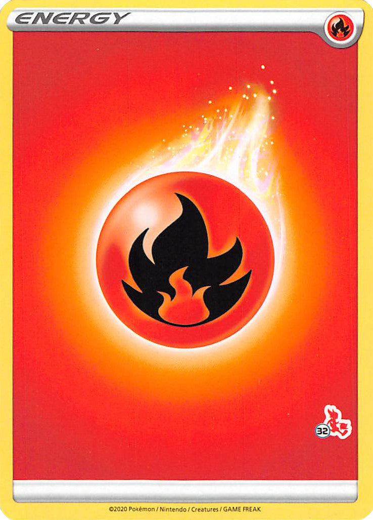 Fire Energy (Cinderace Stamp #32) [Battle Academy 2022] | Dragon's Lair Comics and Fantasy Houston TX