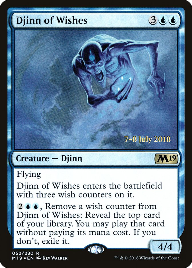 Djinn of Wishes [Core Set 2019 Prerelease Promos] | Dragon's Lair Comics and Fantasy Houston TX