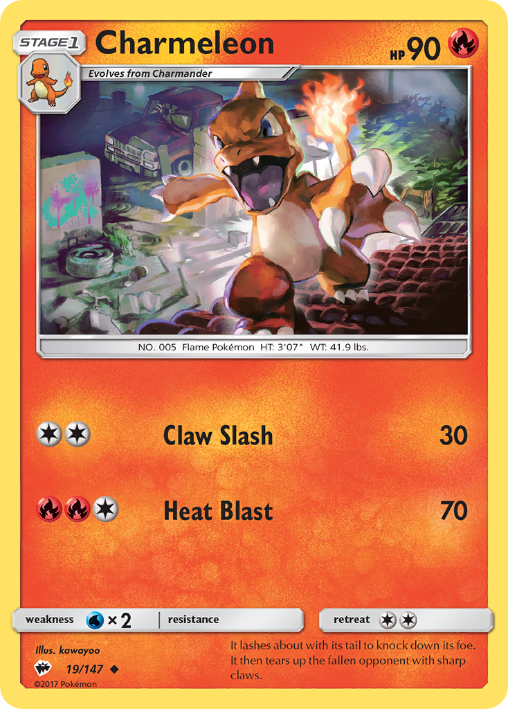 Charmeleon (19/147) [Sun & Moon: Burning Shadows] | Dragon's Lair Comics and Fantasy Houston TX