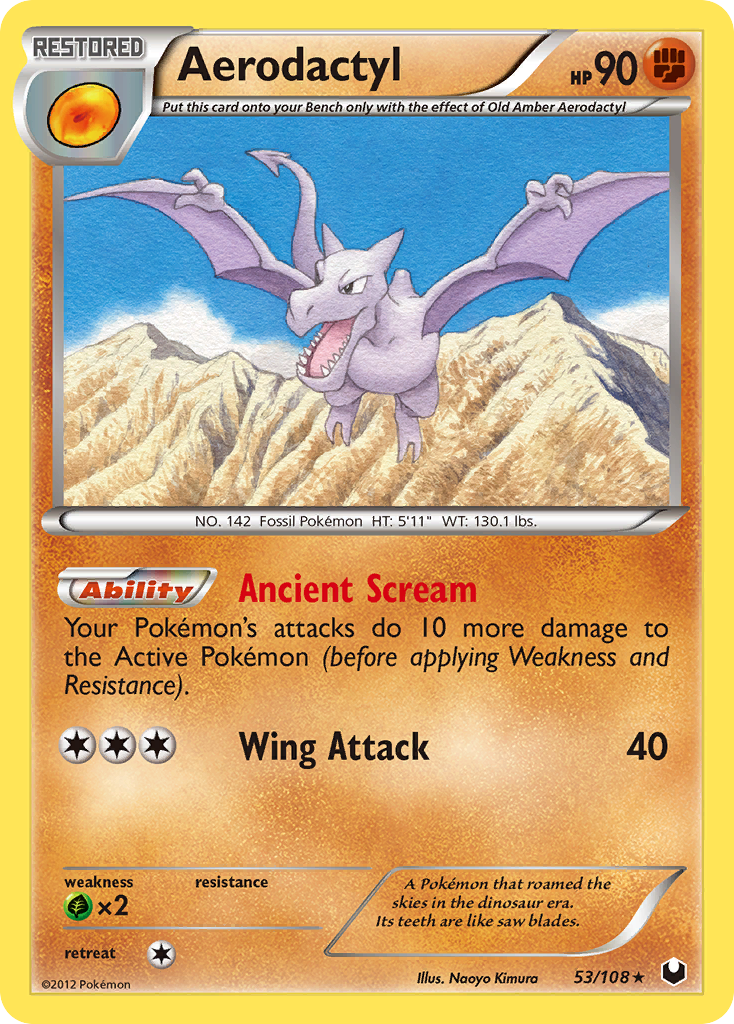 Aerodactyl (53/108) [Black & White: Dark Explorers] | Dragon's Lair Comics and Fantasy Houston TX