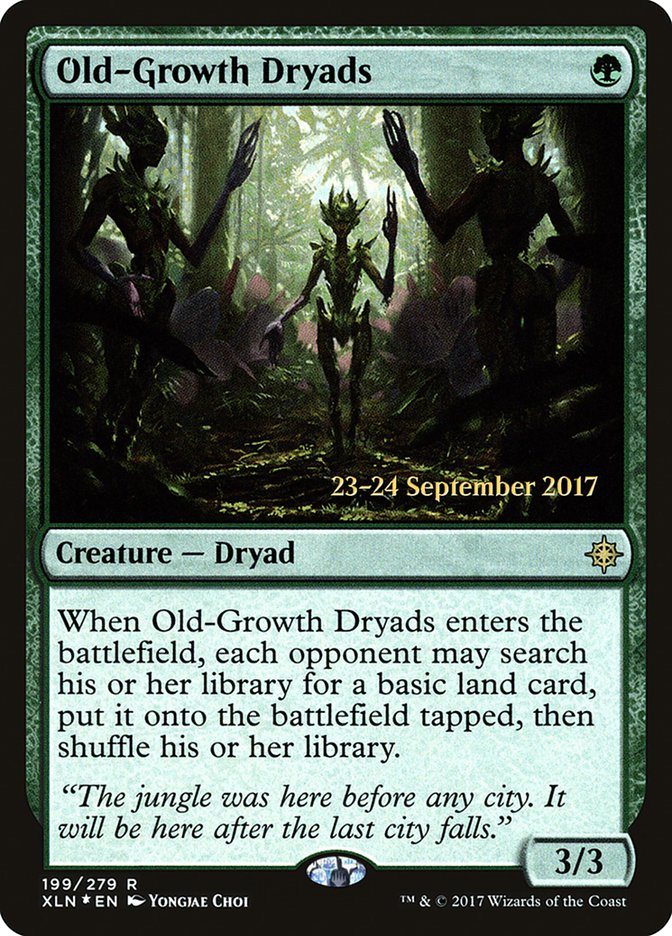 Old-Growth Dryads [Ixalan Prerelease Promos] | Dragon's Lair Comics and Fantasy Houston TX