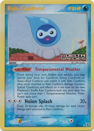 Rain Castform (26/113) (Stamped) [EX: Delta Species] | Dragon's Lair Comics and Fantasy Houston TX