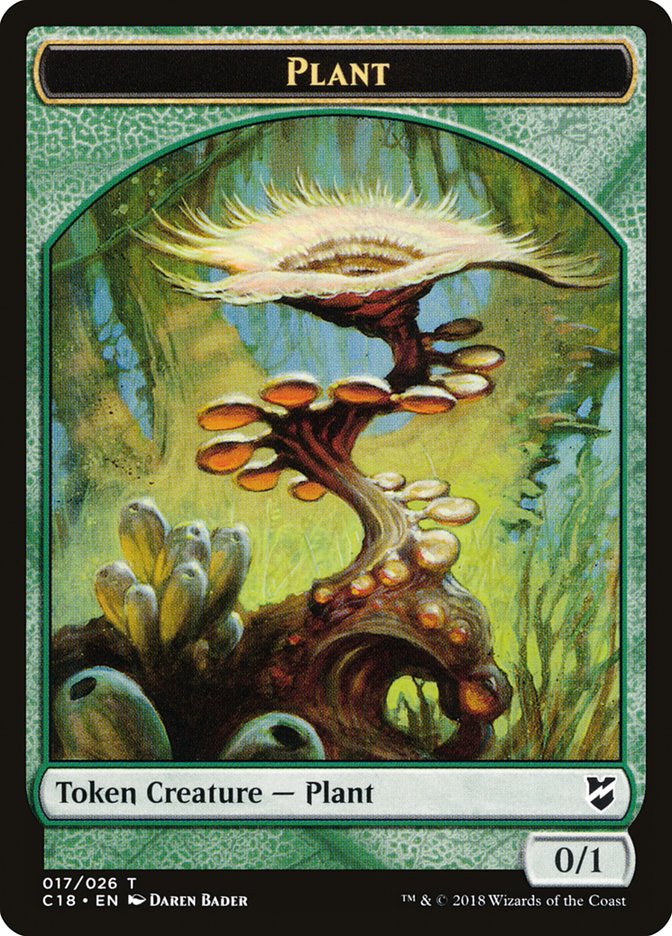 Beast (013) // Plant Double-Sided Token [Commander 2018 Tokens] | Dragon's Lair Comics and Fantasy Houston TX