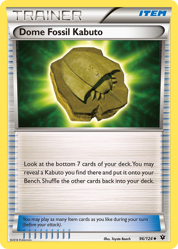 Dome Fossil Kabuto (96/124) [XY: Fates Collide] | Dragon's Lair Comics and Fantasy Houston TX