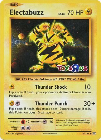 Electabuzz (41/108) (Toys R Us Promo) [XY: Evolutions] | Dragon's Lair Comics and Fantasy Houston TX