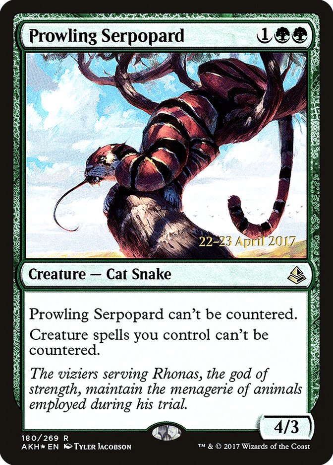 Prowling Serpopard [Amonkhet Prerelease Promos] | Dragon's Lair Comics and Fantasy Houston TX