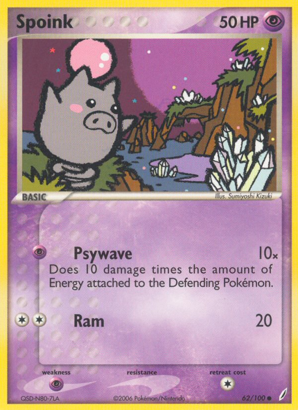 Spoink (62/100) [EX: Crystal Guardians] | Dragon's Lair Comics and Fantasy Houston TX