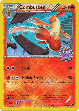 Combusken (13/111) (States Championship Promo) [XY: Furious Fists] | Dragon's Lair Comics and Fantasy Houston TX