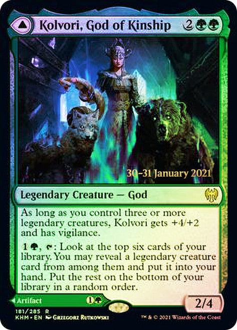 Kolvori, God of Kinship // The Ringhart Crest [Kaldheim Prerelease Promos] | Dragon's Lair Comics and Fantasy Houston TX