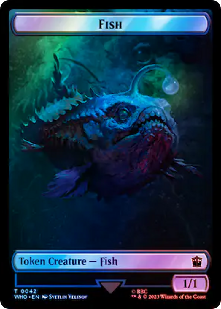 Fish // Alien Salamander Double-Sided Token (Surge Foil) [Doctor Who Tokens] | Dragon's Lair Comics and Fantasy Houston TX