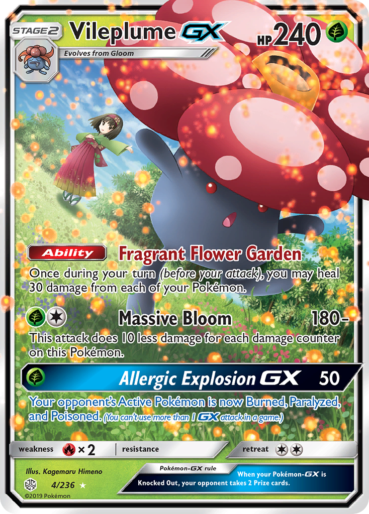 Vileplume GX (4/236) [Sun & Moon: Cosmic Eclipse] | Dragon's Lair Comics and Fantasy Houston TX