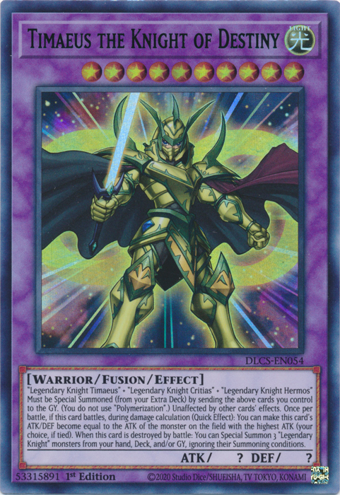 Timaeus the Knight of Destiny (Purple) [DLCS-EN054] Ultra Rare | Dragon's Lair Comics and Fantasy Houston TX