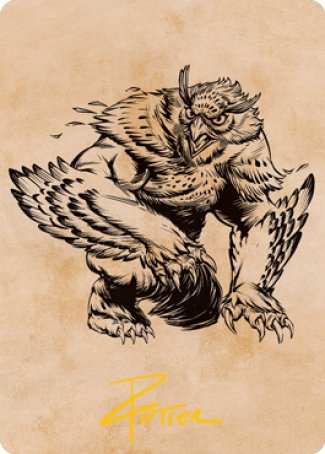 Owlbear (Showcase) Art Card (Gold-Stamped Signature) [Dungeons & Dragons: Adventures in the Forgotten Realms Art Series] | Dragon's Lair Comics and Fantasy Houston TX