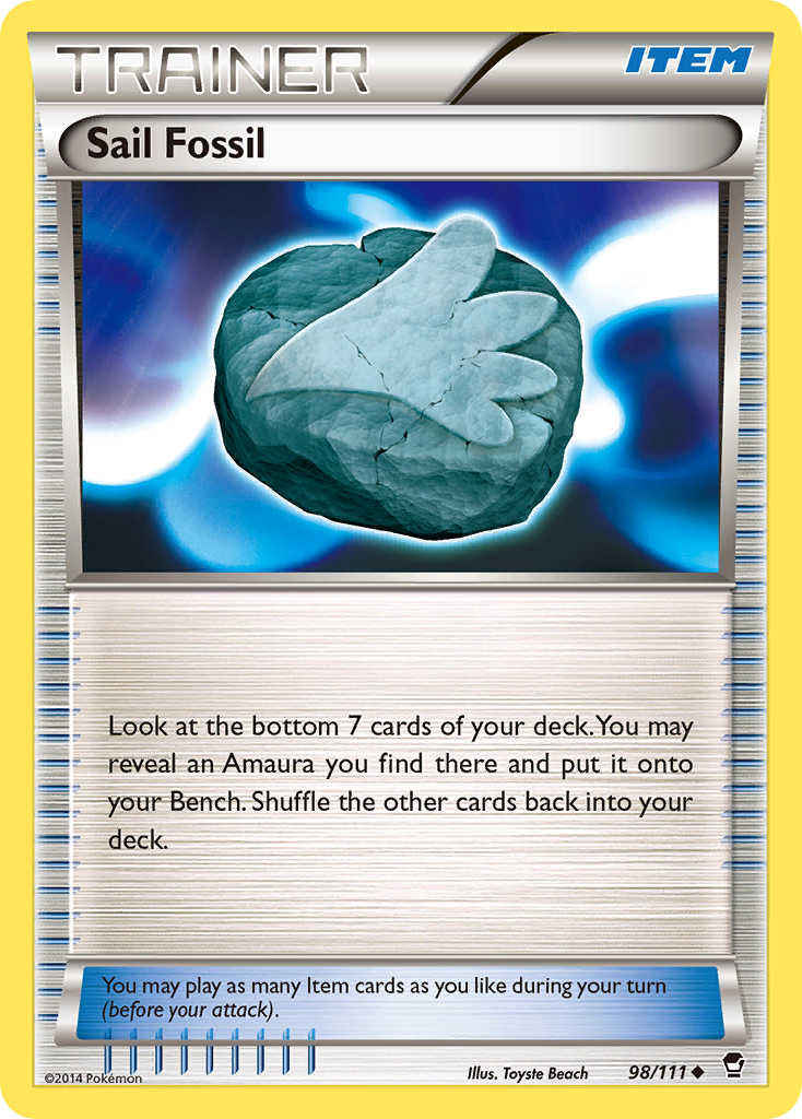 Sail Fossil (98/111) [XY: Furious Fists] | Dragon's Lair Comics and Fantasy Houston TX