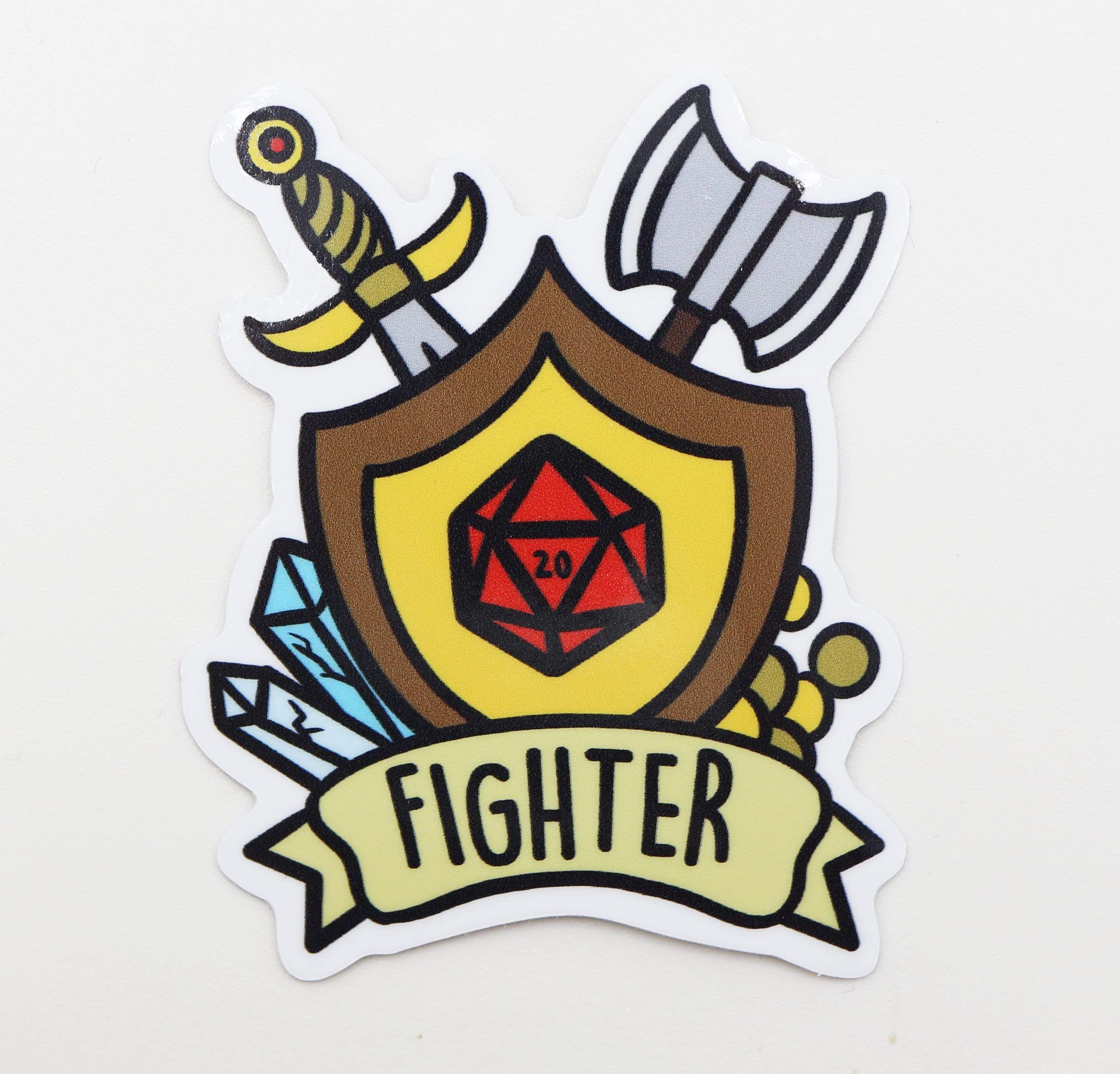 Foam Brain Banner Sticker: Fighter | Dragon's Lair Comics and Fantasy Houston TX