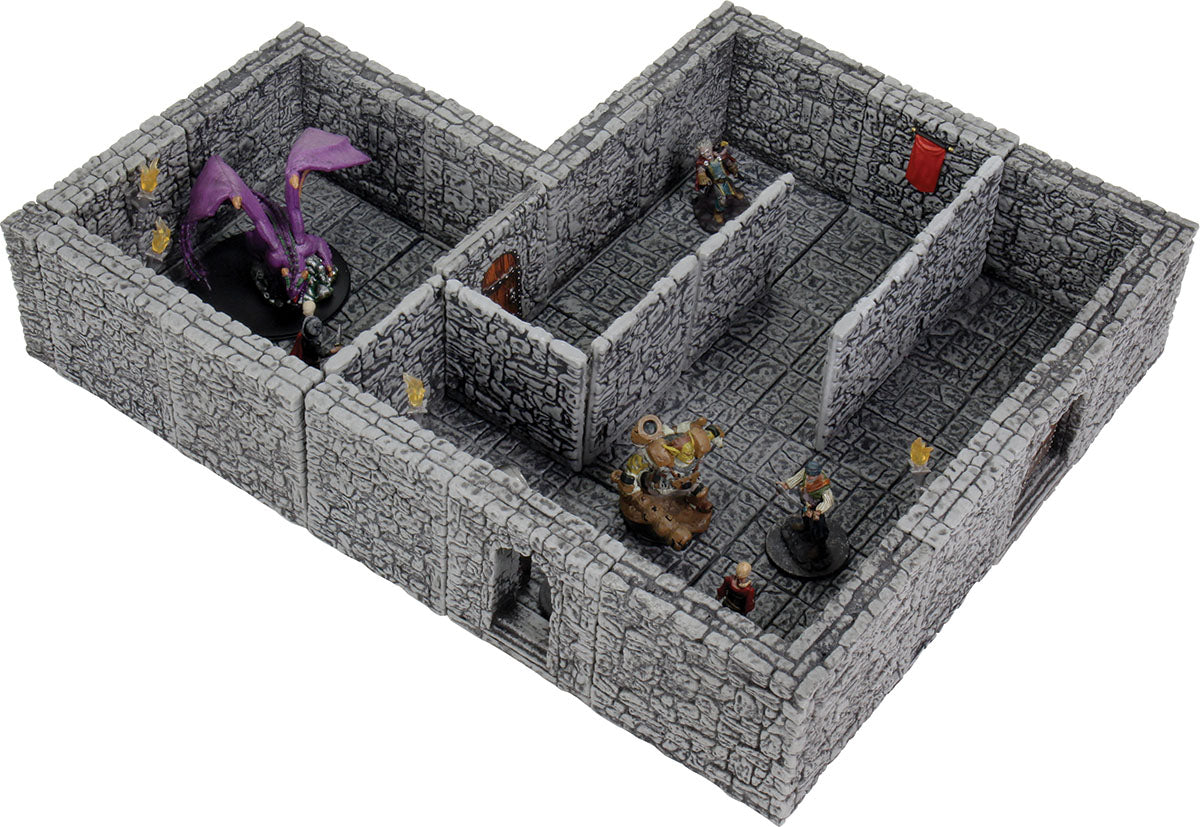 Wizkids Warlock Tiles: Dungeon Tiles II - Full Height Stone Walls | Dragon's Lair Comics and Fantasy Houston TX