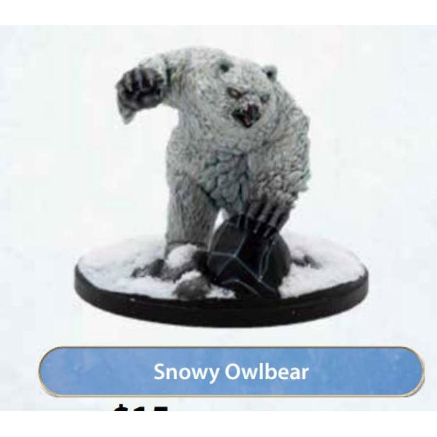 Wizkids Icewind Dale Snowy Owlbear Dungeons and Dragons Premium Figure | Dragon's Lair Comics and Fantasy Houston TX