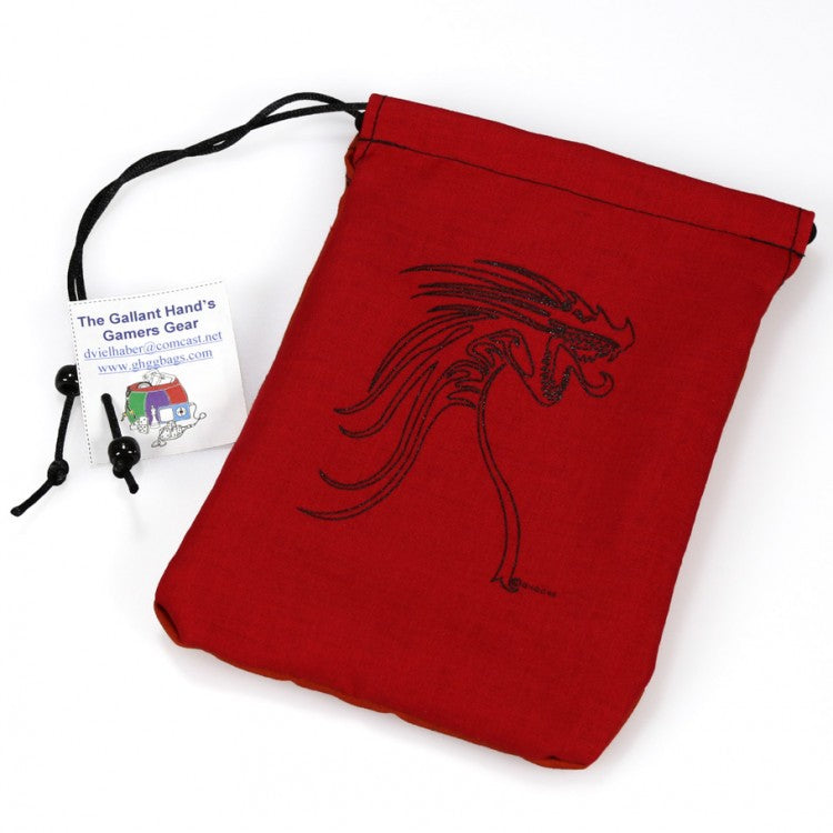 Galant Hand Gamers Gear Dice Bag: Tribal Dragon Black | Dragon's Lair Comics and Fantasy Houston TX