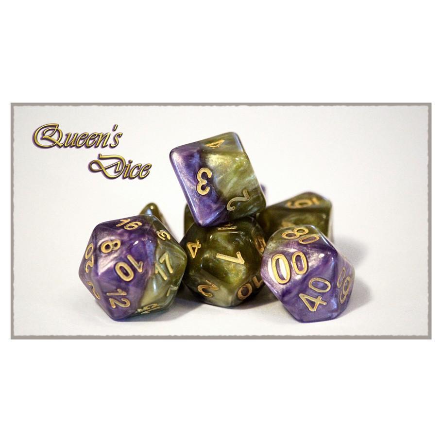 Halfies Queens Dice Poly 7 set | Dragon's Lair Comics and Fantasy Houston TX