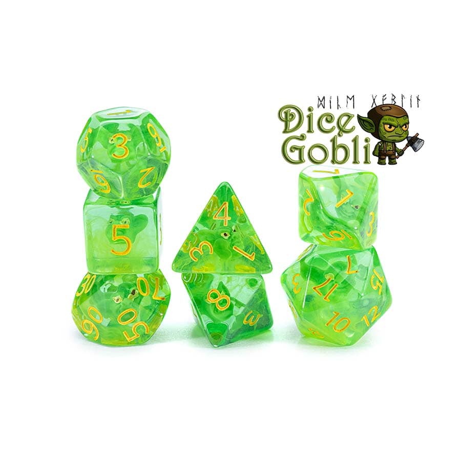 Gate Keeper Games Poly 7 Dice Set: Dice Goblin | Dragon's Lair Comics and Fantasy Houston TX