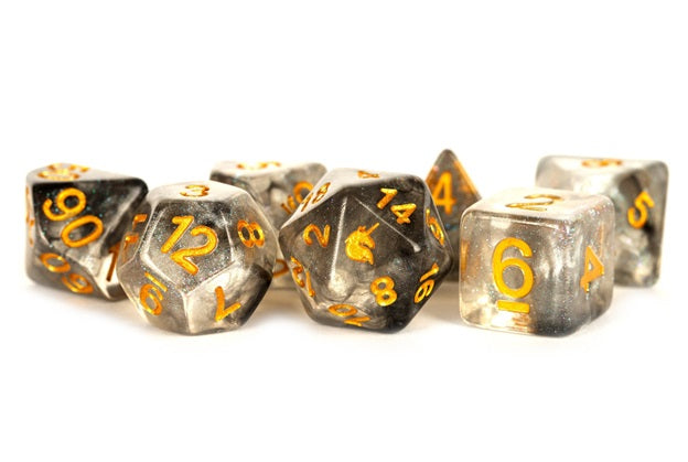 MDG Unicorn Resin: Rogue Rage Poly 7 Dice Set | Dragon's Lair Comics and Fantasy Houston TX