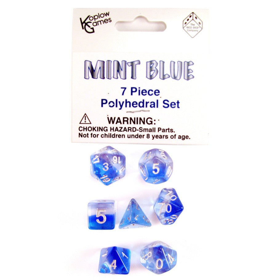 Koplow Mint Blue Poly 7 Set | Dragon's Lair Comics and Fantasy Houston TX