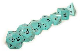 Level Up Dice Green Turquoise Poly 7 Set | Dragon's Lair Comics and Fantasy Houston TX