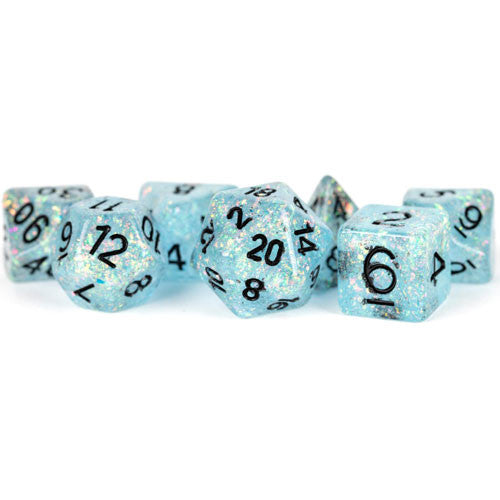 MDG Flash Dice Blue Poly 7 Set | Dragon's Lair Comics and Fantasy Houston TX