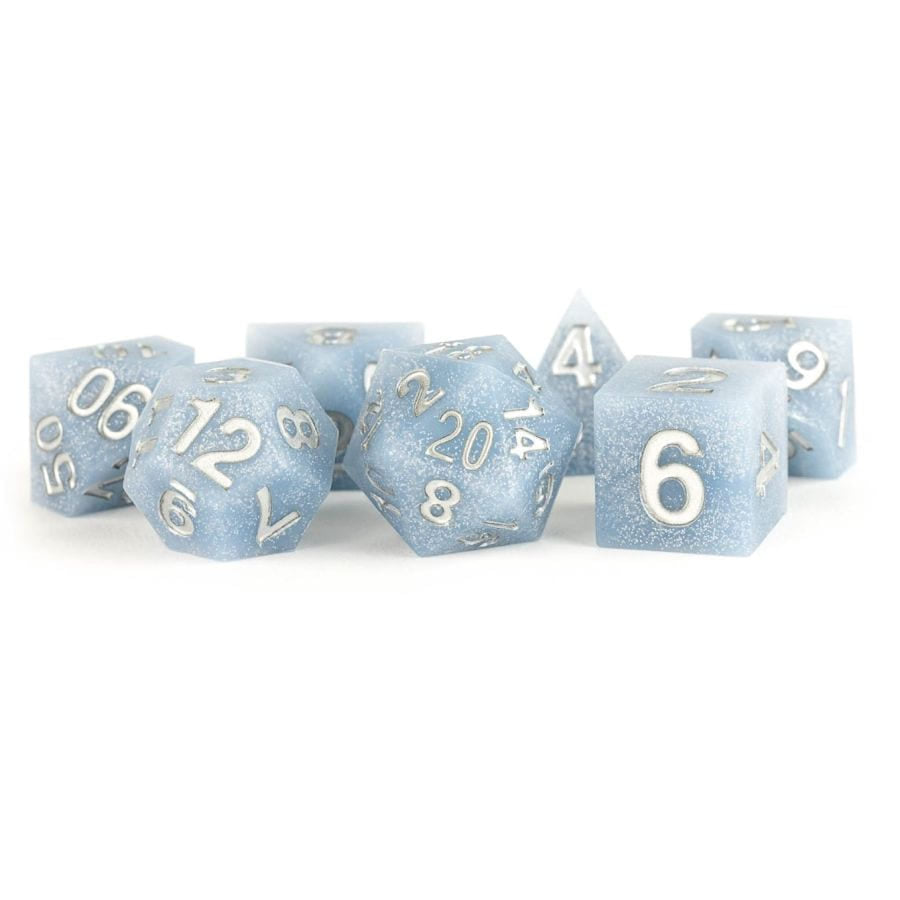 MDG Dice: Sharp-Edge Glacial Debris Rubber Poly 7 Set | Dragon's Lair Comics and Fantasy Houston TX