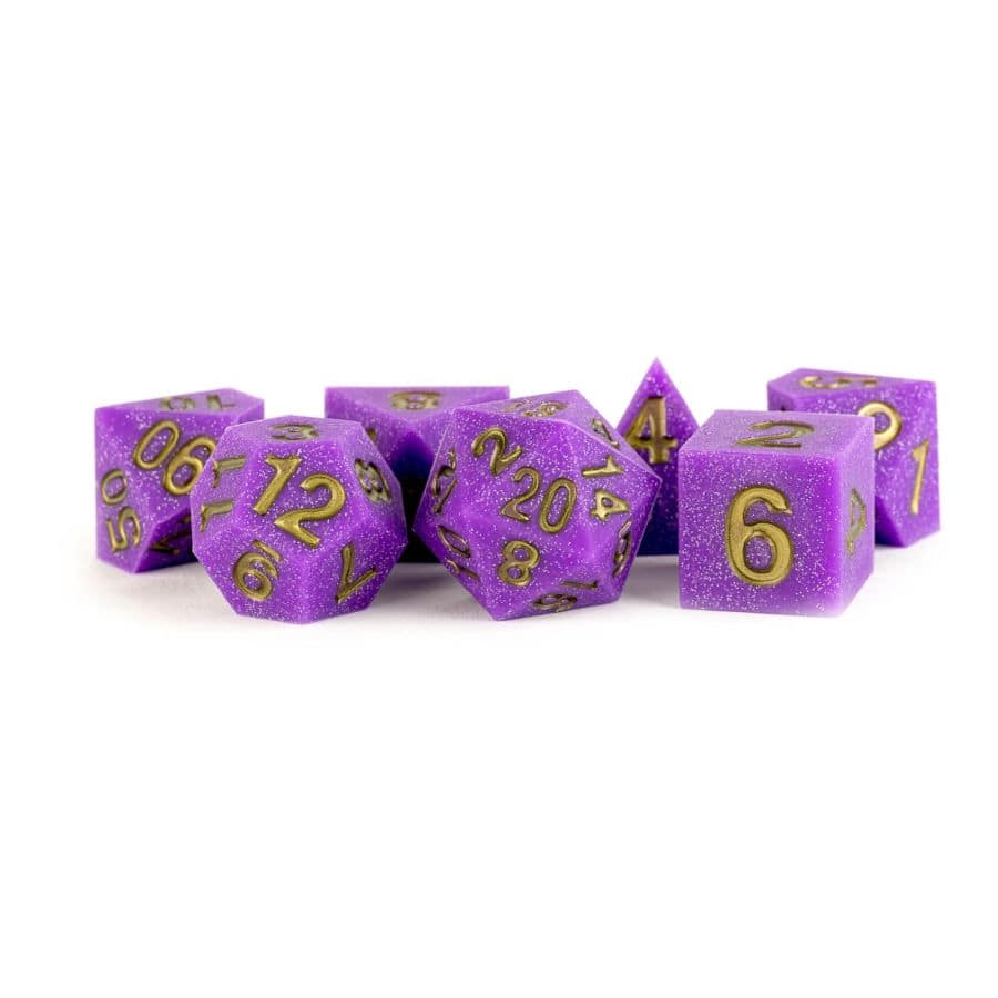 MDG Dice: Sharp-Edge Regal Ricochet Rubber Poly 7 Set | Dragon's Lair Comics and Fantasy Houston TX