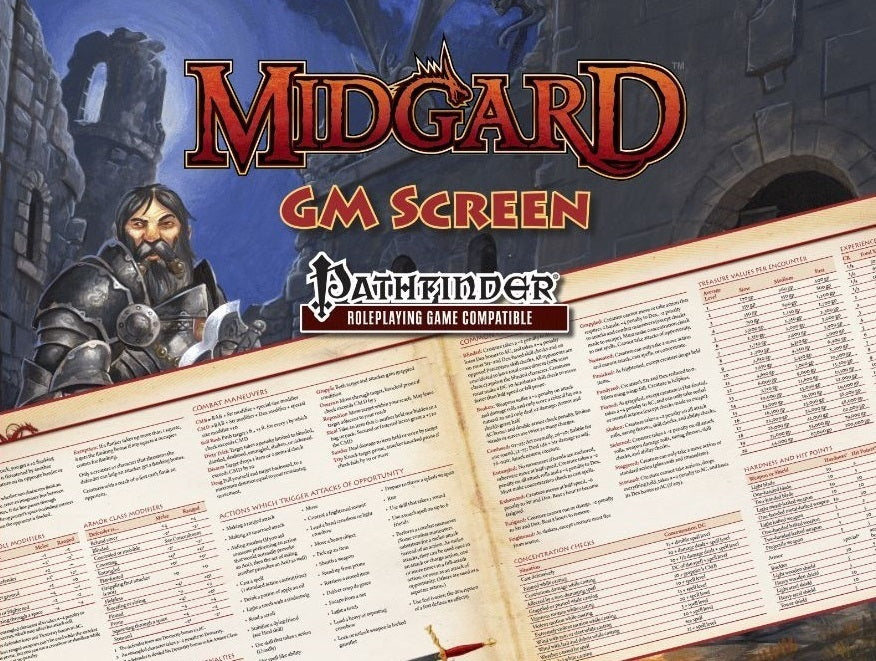 Pathfinder: Midgard - GM Screen | Dragon's Lair Comics and Fantasy Houston TX