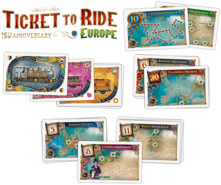 Ticket to Ride Europe 15th Anniversary Edition | Dragon's Lair Comics and Fantasy Houston TX