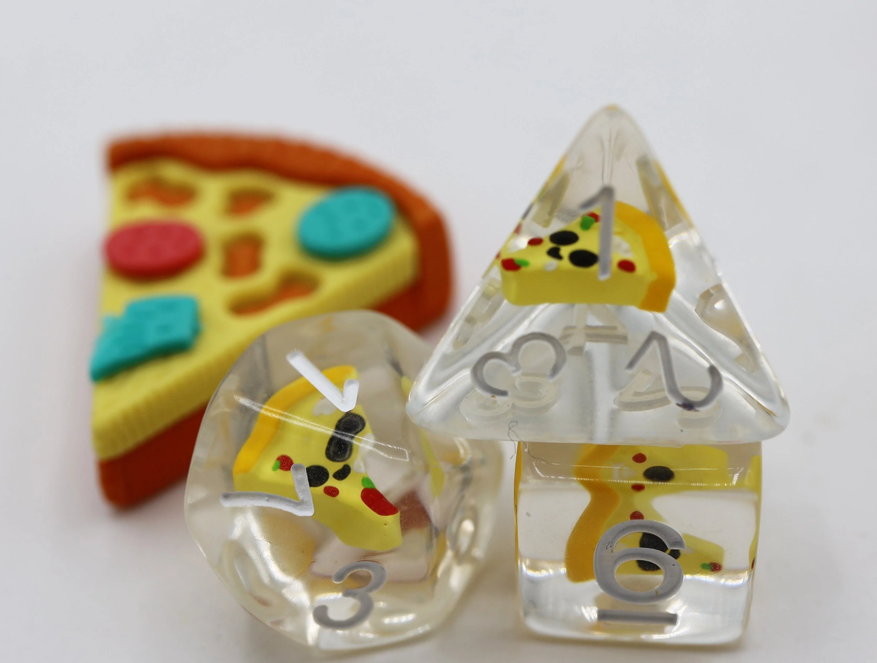 Foam Brain Pizza Poly 7 Dice Set | Dragon's Lair Comics and Fantasy Houston TX