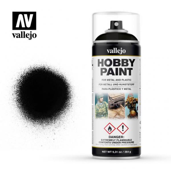 Vallejo: Black Spray Primer (400ml Can) | Dragon's Lair Comics and Fantasy Houston TX