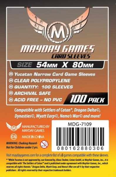 Mayday Yucatan Narrow Card Game Sleeves 54 X 80 MM (100 pack) | Dragon's Lair Comics and Fantasy Houston TX