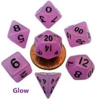 MDG Mini Resin Glow Purple Poly 7 Set | Dragon's Lair Comics and Fantasy Houston TX