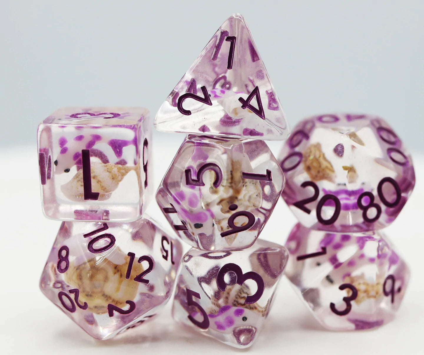 Foam Brain Purple Koi Fish Poly 7 Dice Set | Dragon's Lair Comics and Fantasy Houston TX