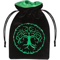 Q Workshop Forest Black and Green Dice Bag | Dragon's Lair Comics and Fantasy Houston TX