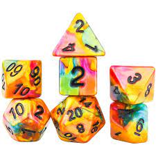 Sirius Dice Rainbow Gold Poly 7 Set | Dragon's Lair Comics and Fantasy Houston TX