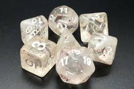 Old School Dice: Particles-Red Ice | Dragon's Lair Comics and Fantasy Houston TX