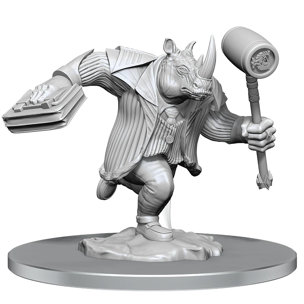 Wizkids Magic the Gathering Unpainted Miniatures: Freelance Muscle and Rhox Pummeler | Dragon's Lair Comics and Fantasy Houston TX