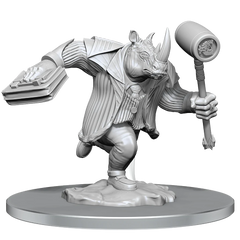 Wizkids Magic the Gathering Unpainted Miniatures: Freelance Muscle and Rhox Pummeler | Dragon's Lair Comics and Fantasy Houston TX