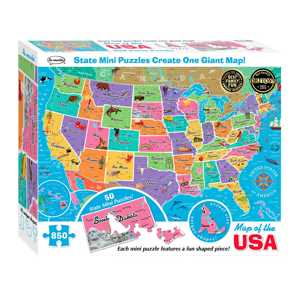 850 Piece Map of the USA Puzzle | Dragon's Lair Comics and Fantasy Houston TX